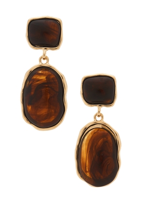 Lovers and Friends Zuri Earrings in Brown.