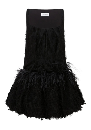16Arlington Lasa feather-embellished mini dress - Black