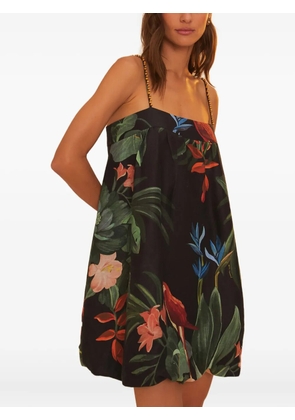 FARM Rio midnight macaw fiesta mini dress - Black