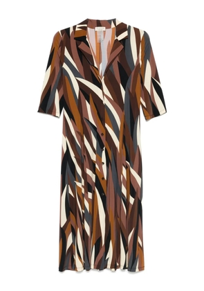Siyu abstract-print dress - Brown
