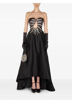 ARAFTU embellished-detail strapless asymmetric dress - Black