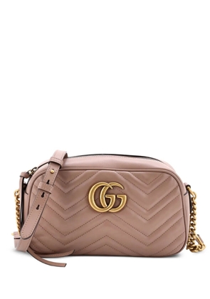 Gucci Pre-Owned GG Marmont Shoulder Bag Diagonal Quilted Leather Small crossbody bag - Neutrals