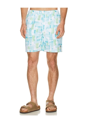 Original Penguin 7 Volley Swim Shorts in White. Size L. Also in M, S, XL/1X.