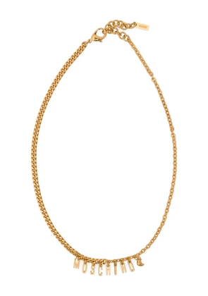 Moschino logo-lettering necklace - Gold
