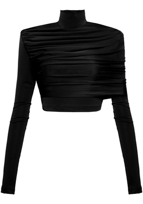 Aleksandre Akhalkatsishvili jersey crop top - Black