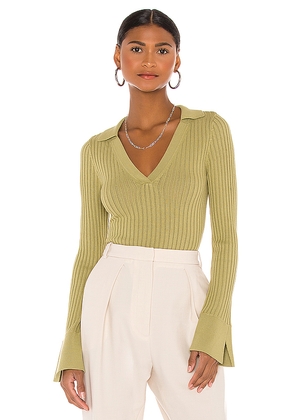 Tularosa Femme Rib Henley in Sage. Size M. Also in S, XL, XS.