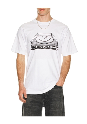 Market Smiley Ko Tee in White. Size L. Also in M, S, XL/1X.