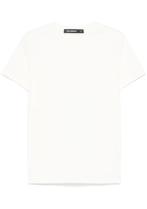 Karl Lagerfeld slogan-embossed T-shirt - Neutrals