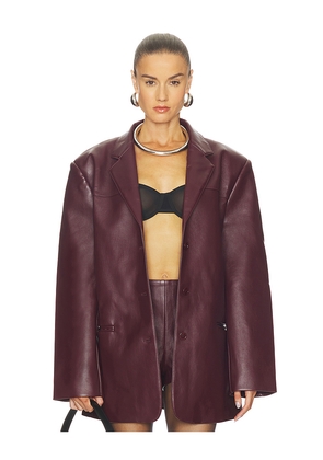 Nakedvice The Drew Jacket in Burgundy. Size L. Also in M, S, XS.
