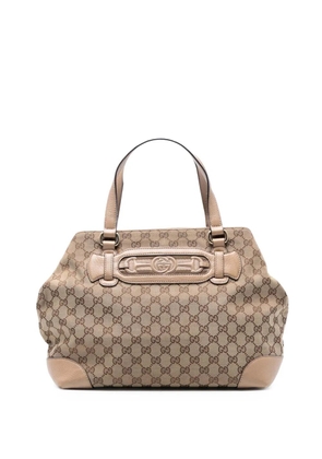 Gucci Pre-Owned 2016-2025 Medium GG Canvas Web Dressage tote bag - Brown