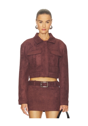Nakedvice The Vince Faux Suede Jacket in Brown. Size L. Also in M, S, XS.