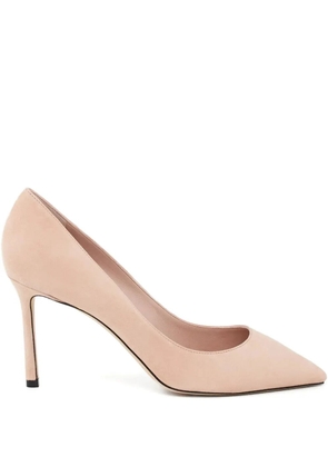 Jimmy Choo 85mm Romy suede pumps - Neutrals