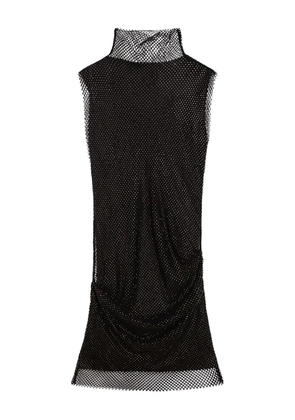 Sportmax crystal-embellishment high-neck mini dress - Black