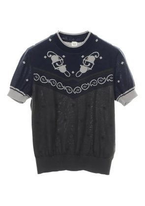 Hermès Pre-Owned 2000s short-sleeved knitted top - Grey