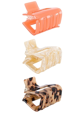 petit moments Roxanne Hair Clip Set in Ivory.