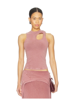 Ottolinger Donut Exo Tank in Mauve in Mauve. Size L. Also in S, M.