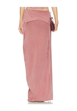 Ottolinger Slitted Maxi Skirt in Mauve in Mauve. Size L. Also in S, M.