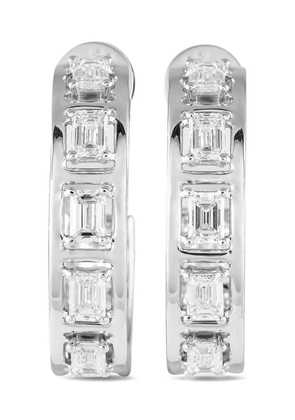 LB Exclusive 18K white gold diamond earrings - Silver
