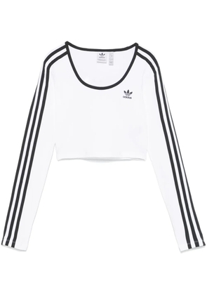 adidas cropped 3-stripes T-shirt - White