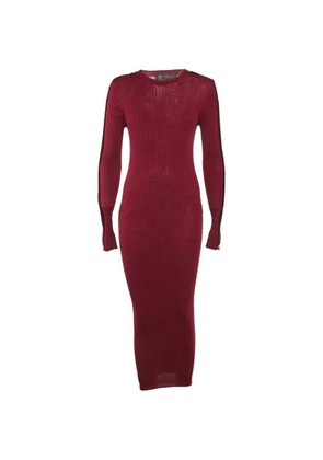 Versace Pre-Owned ribbed wool maxi dress - Red