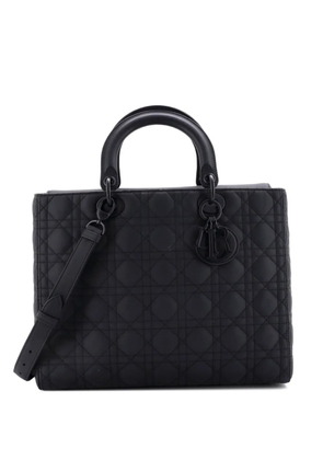 Christian Dior Pre-Owned Ultra Matte Lady Dior Bag Cannage Quilt Calfskin Large satchel - Black