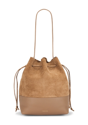 Mansur Gavriel Cabas Bucket Bag in Tan.
