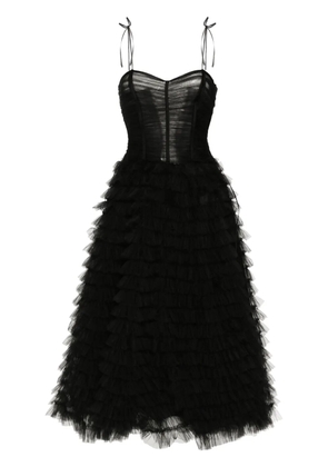 Ana Radu tiered maxi dress - Black