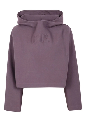 Jean Paul Gaultier embossed-logo hoodie - Purple