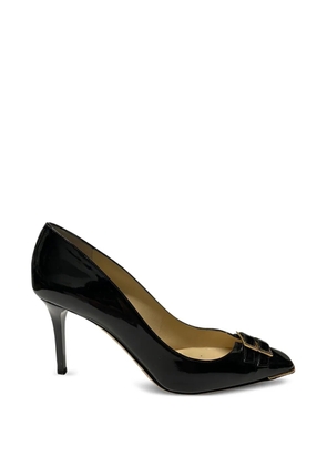 Jimmy Choo Pre-Owned square toe buckle strap pumps - Black