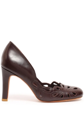 Sarah Chofakian Belle Epoque 75mm pumps - Brown