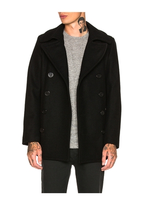 Schott Slim Fit Peacoat in Blue. Size L. Also in S, XL.