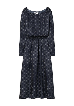 Tory Burch paisley-print smocked dress - Blue