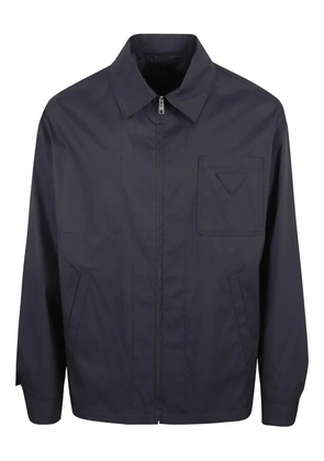Prada zip logo-triangle jacket - Blue