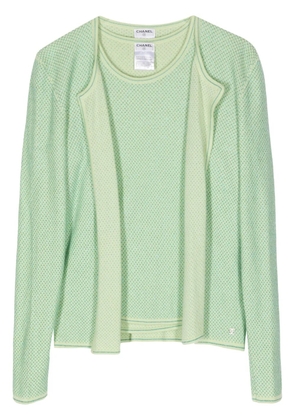 CHANEL Pre-Owned 2001 embroidered cardigan set - Green
