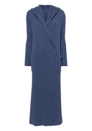 Teddy Cashmere chunky-knit cashmere cardigan - Blue