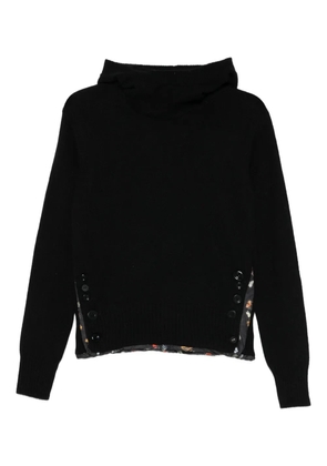 Undercover floral-trim jumper - Black