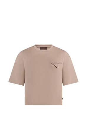 Manière De Voir Léon triangle-pocket cotton T-shirt - Neutrals