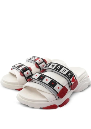 Christian Dior Pre-Owned 10s Amour double-strap sandals - White