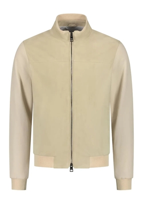Borrelli suede bomber jacket - Neutrals