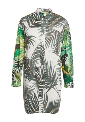 Max Mara Diego tropical-print shirt dress - Green
