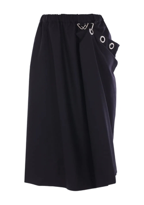 Noir Kei Ninomiya pleated wool skirt - Black