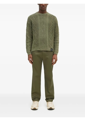 Neighborhood cable-knit diamond-pattern jumper - Green