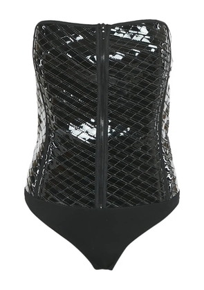 Thierry Mugler Pre-Owned strapless bodysuit - Black