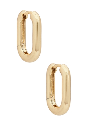 SHASHI Cosmo Huggie in Metallic Gold.