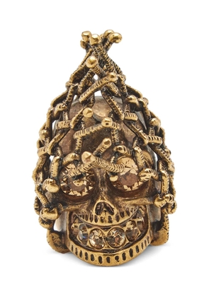 Alexander McQueen Pre-Owned skull ring - Gold