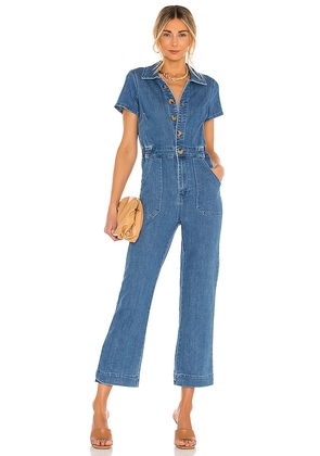 Show Me Your Mumu Emery Jumpsuit in Blue. Size L. Also in M, S, XL, XS.