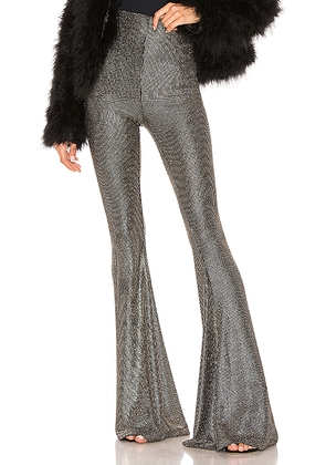 Show Me Your Mumu Bam Bam Bell Pant in Metallic Silver, grey. Size L. Also in M.