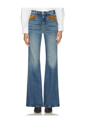 MOTHER The Pointy Pocket Doozy Hee Jeansl in Blue. Size 23. Also in 24, 25, 26, 27, 28, 29, 30, 32, 34.