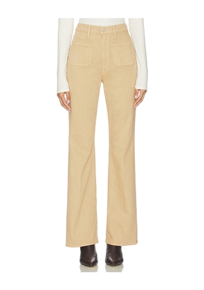 MOTHER High Waisted Patch Pocket Bookie Sneak Jeans in Tan. Size 23. Also in 24, 25, 26, 27, 28, 29, 30, 31, 32, 33, 34.