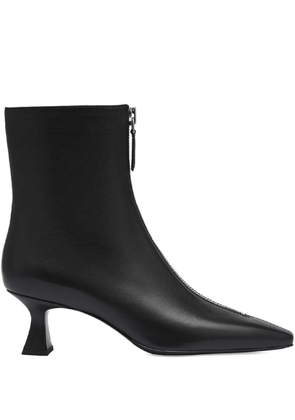 POTAMY leather heeled ankle boots - Black